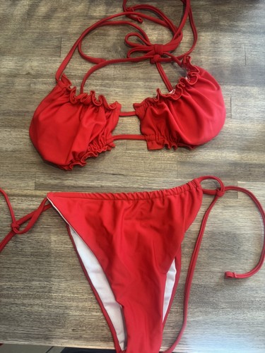 Damen bikini teilig rot mit - damen,