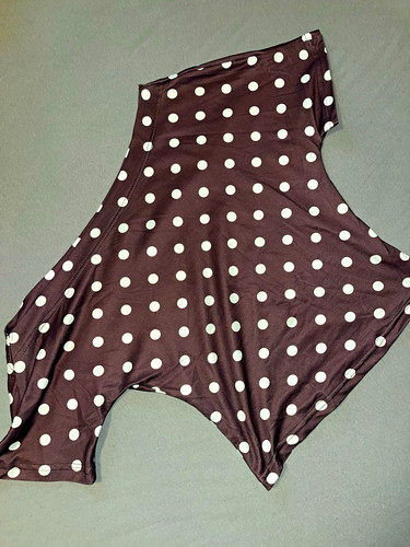 Damen top braun - xs, braun/weiß